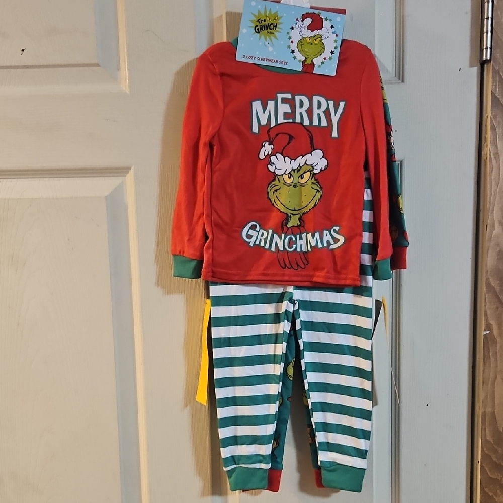 DR SEUSS THE GRINCH 4 PIECE YOUTH PJ SET: NEW WITH TAGS: SIZE 24 MTH